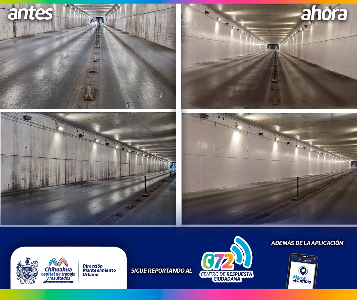 Pinta Municipio muros del túnel de la avenida La Cantera
