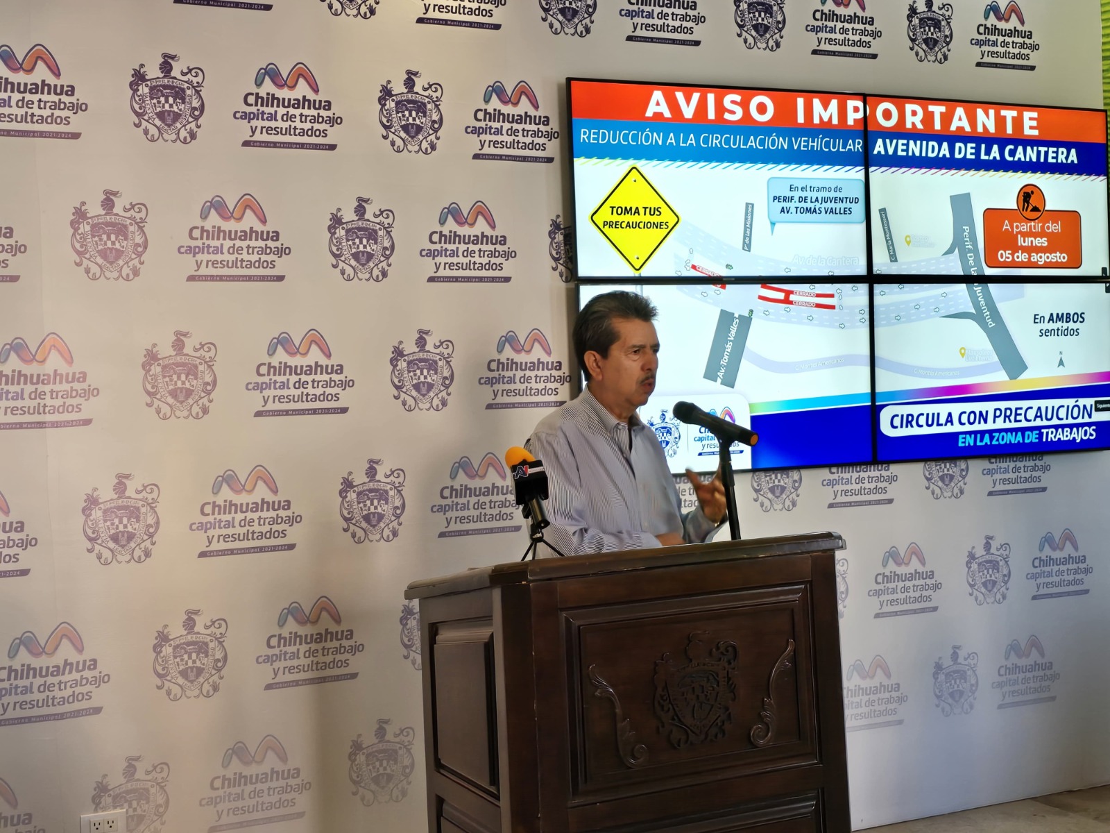 Anuncia intervención en camellón central de la avenida de La Cantera