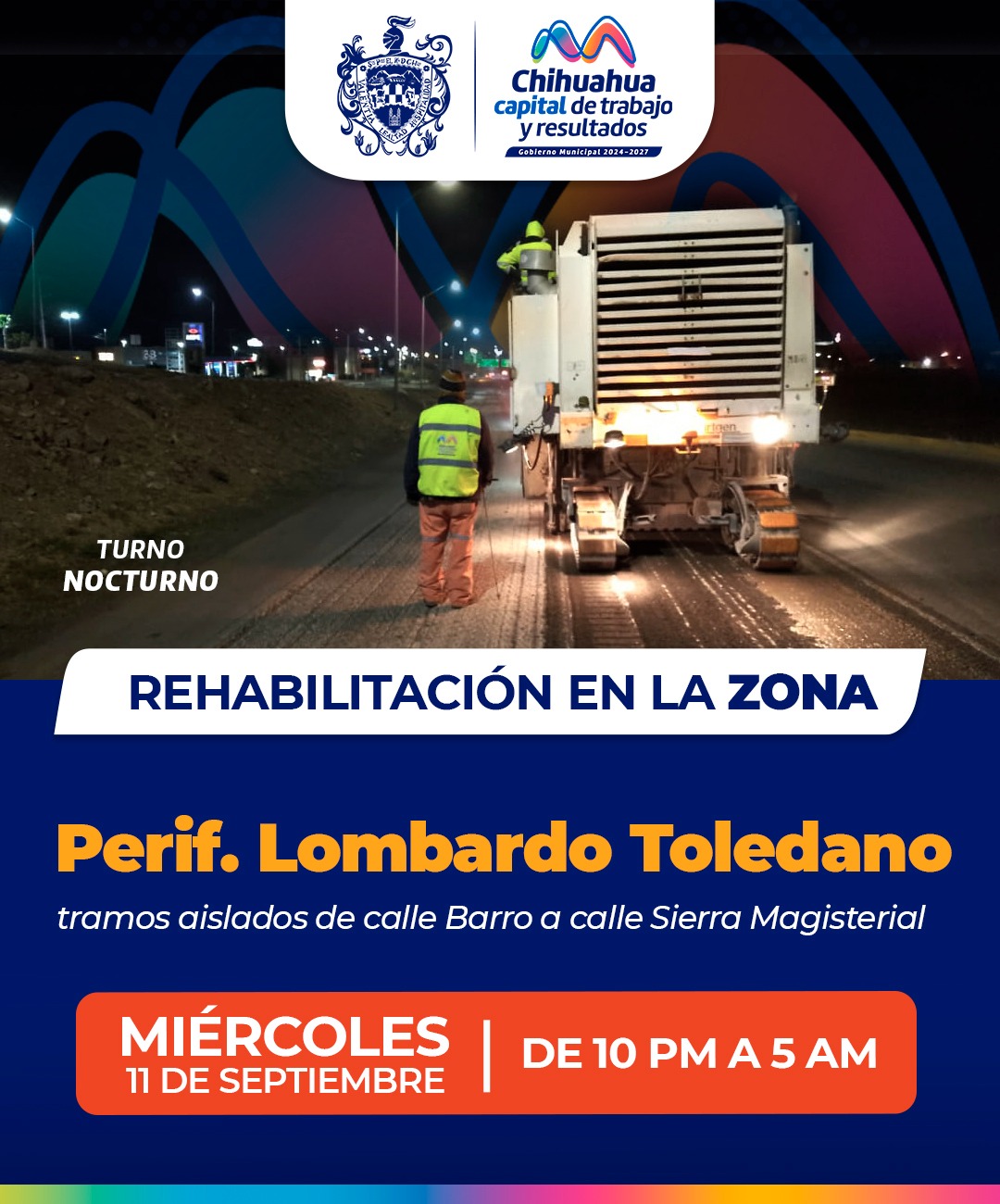 Mañana Municipio iniciará con recarpeteo en periférico Lombardo Toledano.