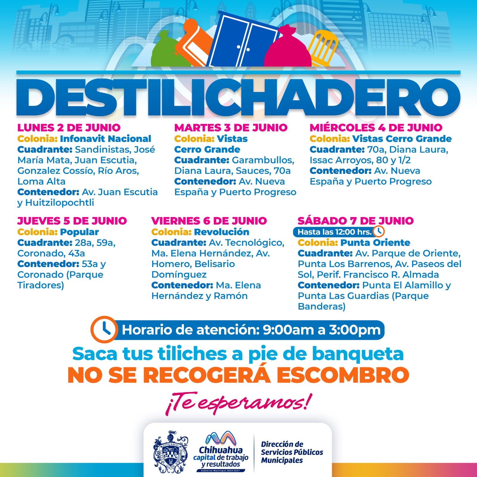 Estará programa Destilichadero en cinco colonias la primer semana de junio.