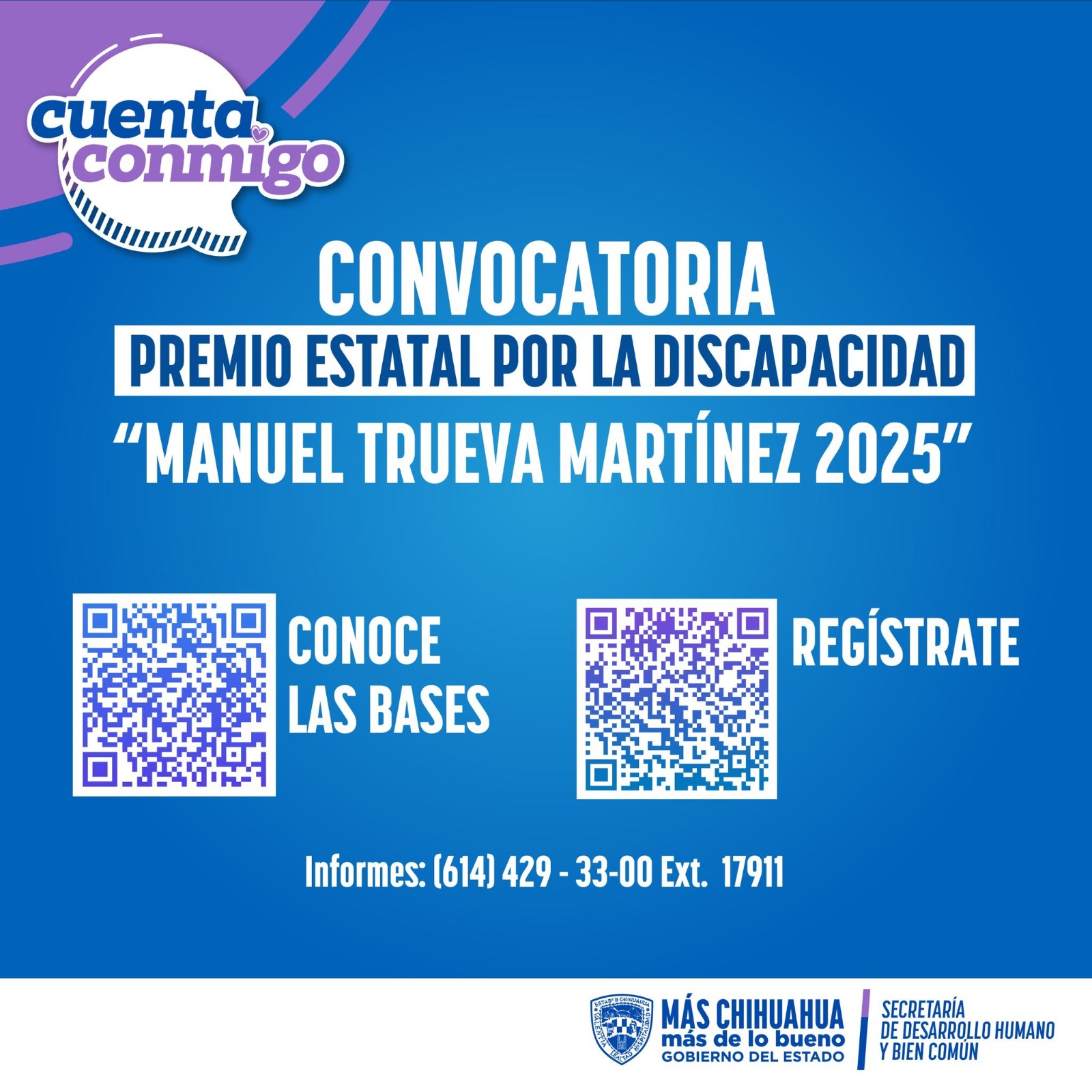 Lanzan convocatoria del Premio Estatal por la Discapacidad “Manuel Trueva Martínez 2025”