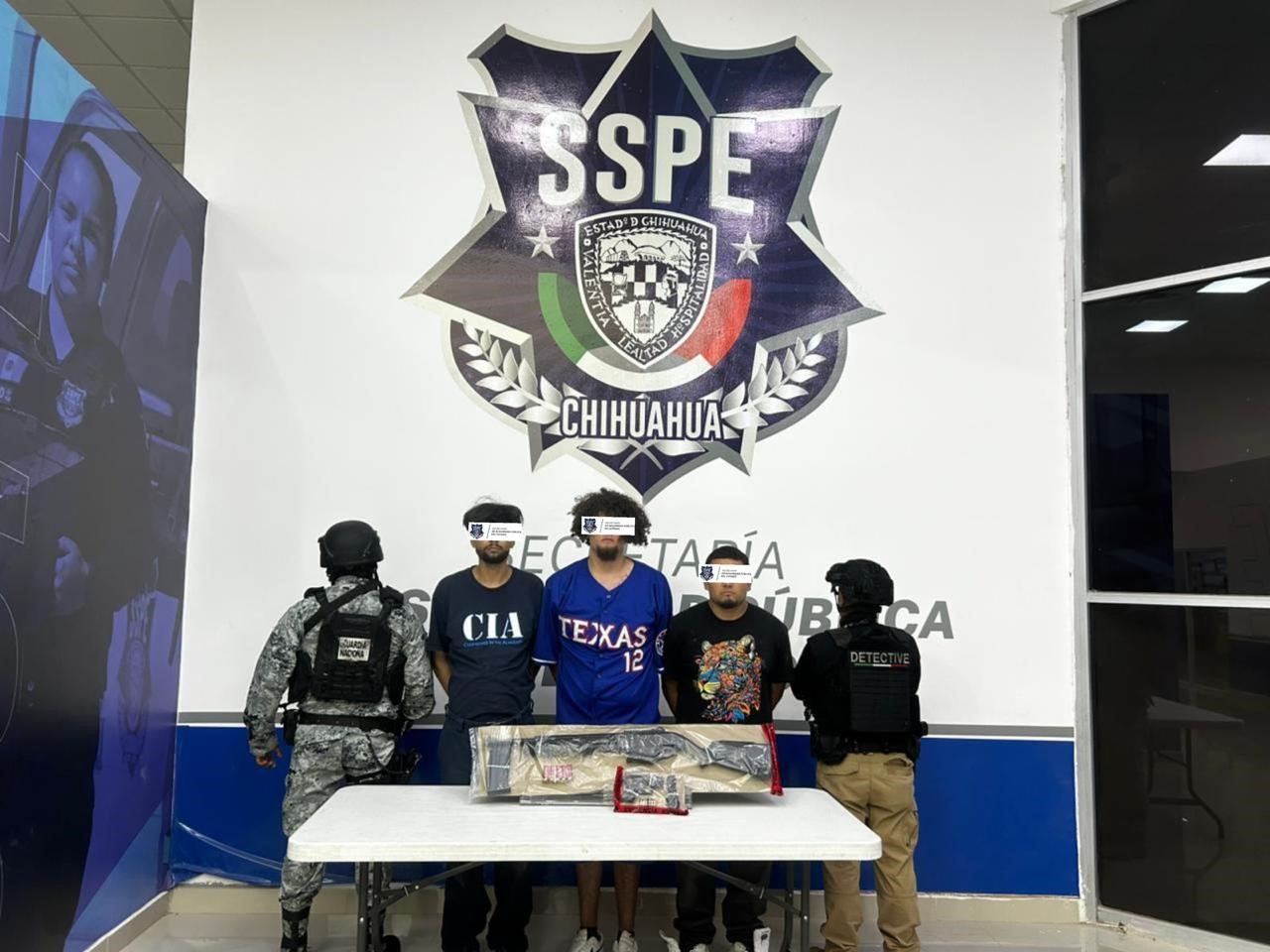 Detiene SSPE a tres sujetos con armas en Ciudad Juárez
