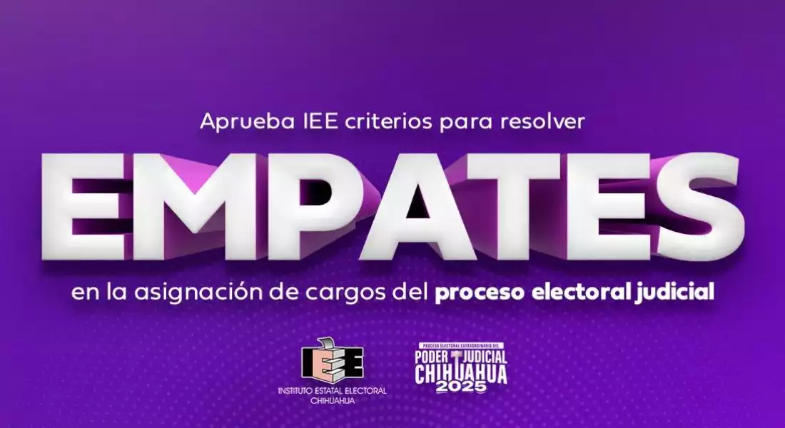 Aprueba IEE criterios para resolver empates en la asignación de cargos del proceso electoral judicial
