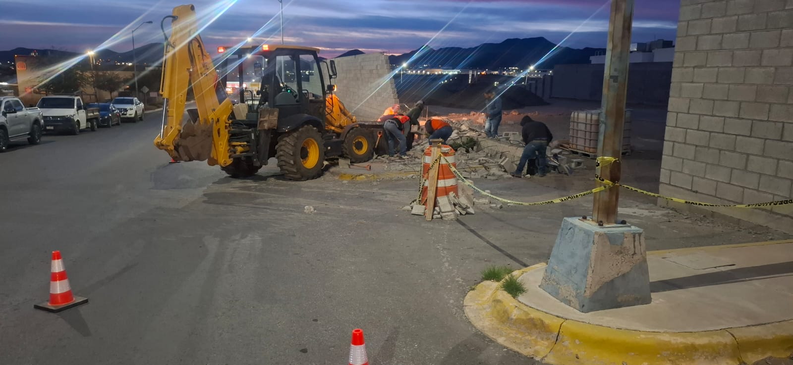 Supervisa Gobierno Municipal incidente en obra de la zona Reliz.