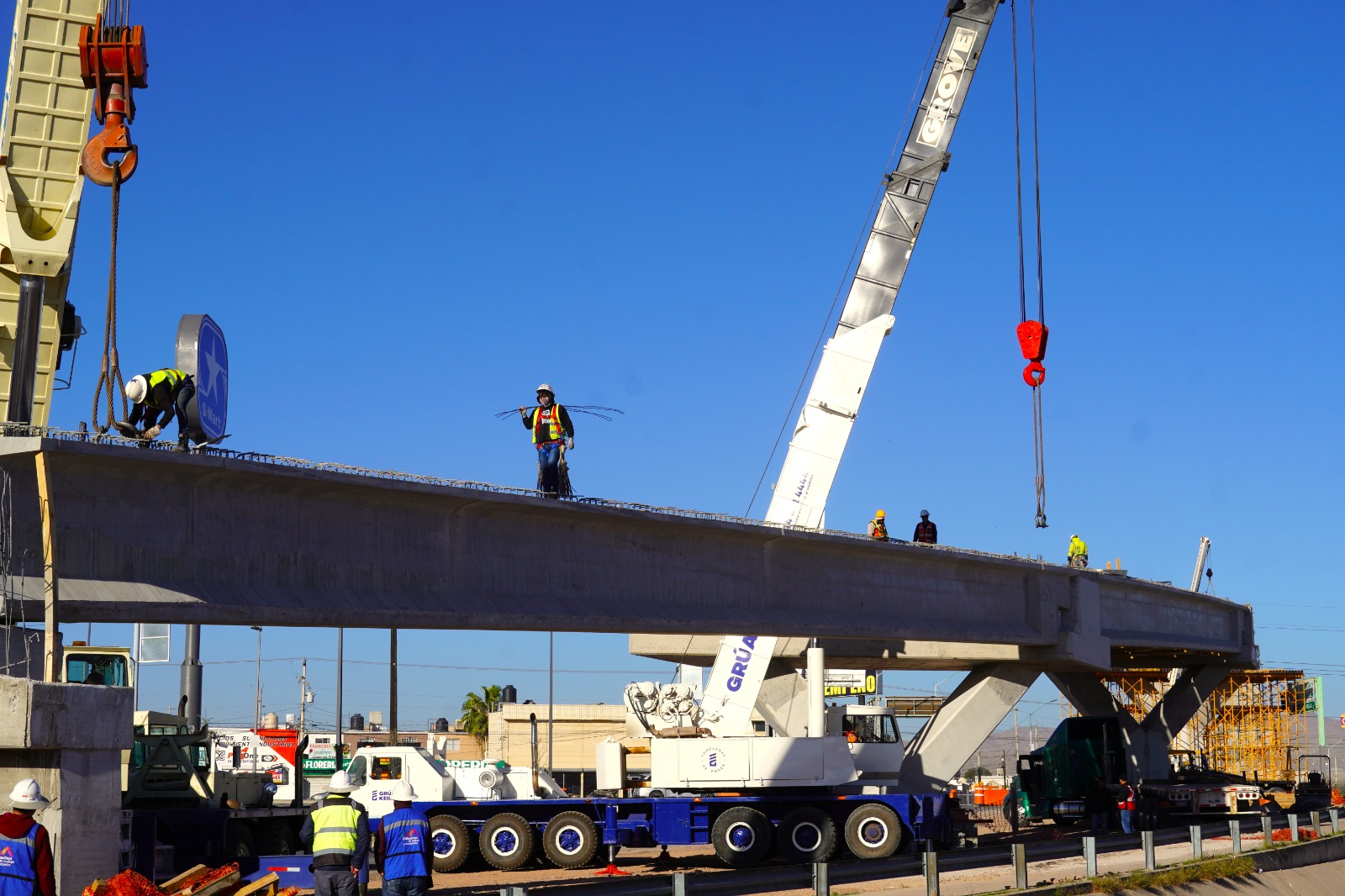 Construcción de puente en Los Nogales e Industrias va al 42% de avance: Municipio.